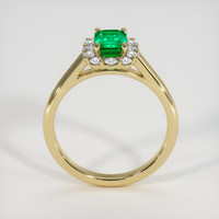 1.08 Ct. Emerald Ring, 18K Yellow Gold 3