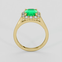 1.54 Ct. Emerald Ring, 18K Yellow Gold 3
