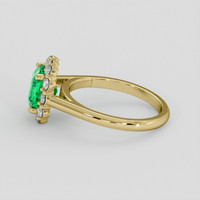 1.54 Ct. Emerald Ring, 18K Yellow Gold 4