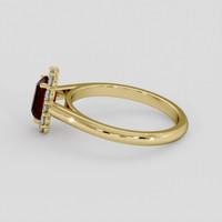 1.01 Ct. Ruby Ring, 18K Yellow Gold 4