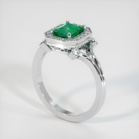 1.18 Ct. Emerald Ring, Platinum 950 2