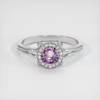1.07 Ct. Pink Sapphire Ring, Platinum 950 1