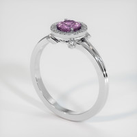 1.07 Ct. Pink Sapphire Ring, Platinum 950 2