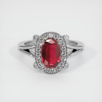 1.89 Ct. Ruby Ring, Platinum 950 1