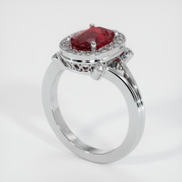 1.89 Ct. Ruby Ring, Platinum 950 2