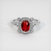 1.08 Ct. Ruby Ring, Platinum 950 1