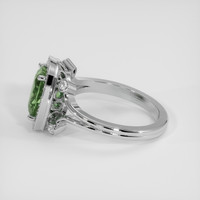 2.97 Ct. Green Sapphire Ring, Platinum 950 4