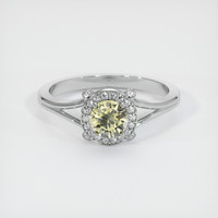 1.02 Ct. Yellow Sapphire Ring, Platinum 950 1