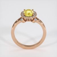 2.57 Ct. Yellow Sapphire Ring, 14K Rose Gold 3
