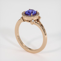 1.01 Ct. Bi Color Sapphire Ring, 18K Rose Gold 2