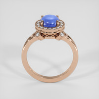 3.31 Ct. Blue Sapphire Ring, 18K Rose Gold 3