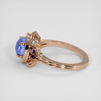 3.31 Ct. Blue Sapphire Ring, 18K Rose Gold 4