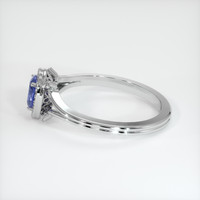 0.69 Ct. Blue Sapphire Ring, 14K White Gold 4