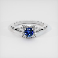 0.45 Ct. Sapphire Ring, 14K White Gold 1