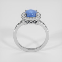 4.02 Ct. Blue Sapphire Ring, 14K White Gold 3