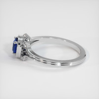 0.45 Ct. Sapphire Ring, 18K White Gold 4