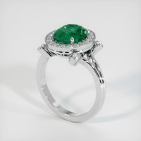 1.84 Ct. Emerald Ring, 18K White Gold 2
