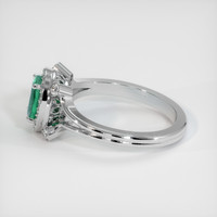 0.82 Ct. Emerald Ring, 18K White Gold 4