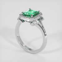 1.62 Ct. Emerald Ring, 18K White Gold 2