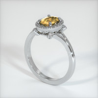 1.10 Ct. Sapphire Ring, 18K White Gold 2