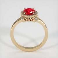 1.10 Ct. Pinkish Red Ruby Ring, 10K Yellow Gold 3