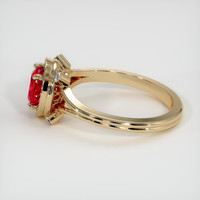 1.20 Ct. Pinkish Red Ruby Ring, 10K Yellow Gold 4
