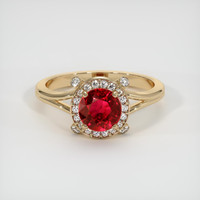 1.39 Ct. Ruby Ring, 10K Yellow Gold 1