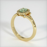 0.95 Ct. Yellowish Green Sapphire Ring, 10K Yellow Gold 2