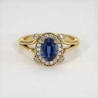 0.97 Ct. Sapphire Ring, 14K Yellow Gold 1