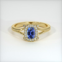 1.00 Ct. Sapphire Ring, 14K Yellow Gold 1