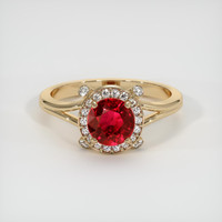 1.39 Ct. Ruby Ring, 14K Yellow Gold 1