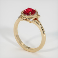 1.39 Ct. Ruby Ring, 14K Yellow Gold 2