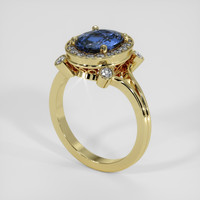 2.15 Ct. Blue Sapphire Ring, 14K Yellow Gold 2