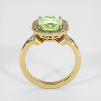 2.88 Ct. Yellowish Green Sapphire Ring, 14K Yellow Gold 3