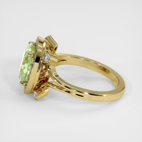 2.88 Ct. Yellowish Green Sapphire Ring, 14K Yellow Gold 4