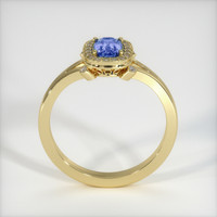 1.00 Ct. Blue Sapphire Ring, 18K Yellow Gold 3