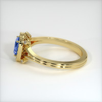 1.00 Ct. Blue Sapphire Ring, 18K Yellow Gold 4
