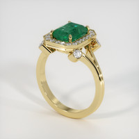 1.91 Ct. Emerald Ring, 18K Yellow Gold 2