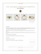 Pave Emerald Ring 0.21 Ct., 18K Yellow Gold Appraisal