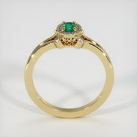 Pave Emerald Ring 0.21 Ct., 18K Yellow Gold Preview
