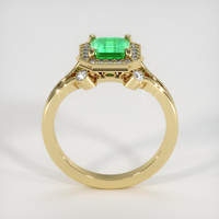 0.88 Ct. Emerald Ring, 18K Yellow Gold 3