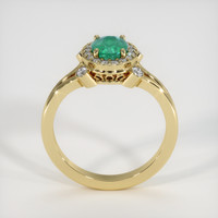 0.82 Ct. Emerald Ring, 18K Yellow Gold 3