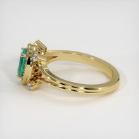 0.82 Ct. Emerald Ring, 18K Yellow Gold 4