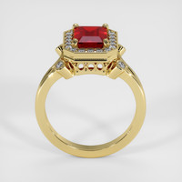 2.00 Ct. Ruby Ring, 18K Yellow Gold 3