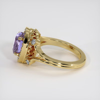2.90 Ct. Violet Sapphire Ring, 18K Yellow Gold 4