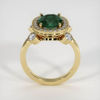 3.55 Ct. Green Sapphire Ring, 18K Yellow Gold 3