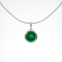 0.95 Ct. Emerald Necklace, Platinum 950 1