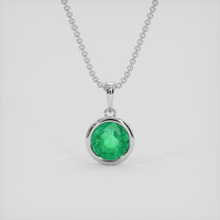 0.92 Ct. Emerald Pendant, Platinum 950 1