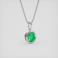 0.92 Ct. Emerald Pendant, Platinum 950 2