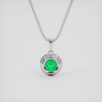 0.92 Ct. Emerald Pendant, Platinum 950 4